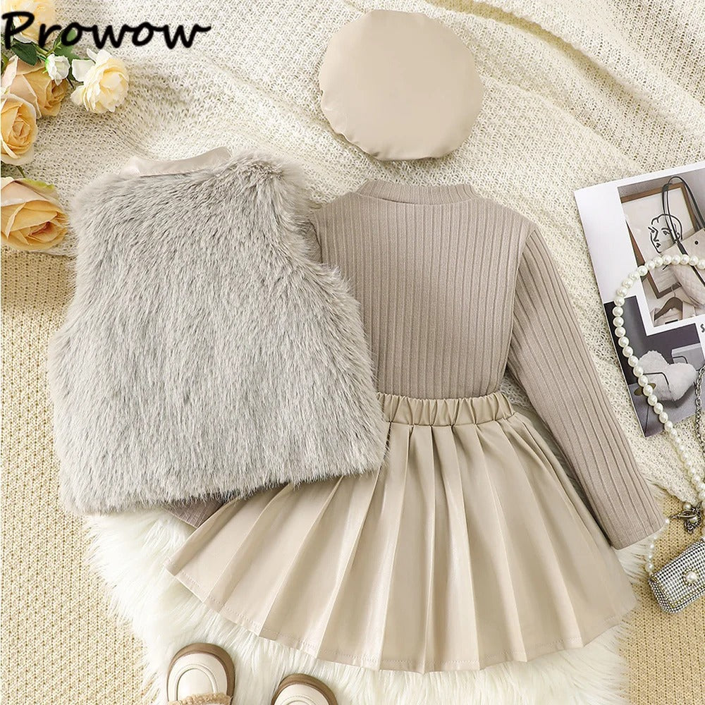 Stylisches Herbst- & Winter-Outfit mit Kunstleder-Rock & Kuschelweste