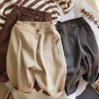 Kinder Stoffhose mit elastischem Bund – bequeme Kinderhose im minimalistischen Look
