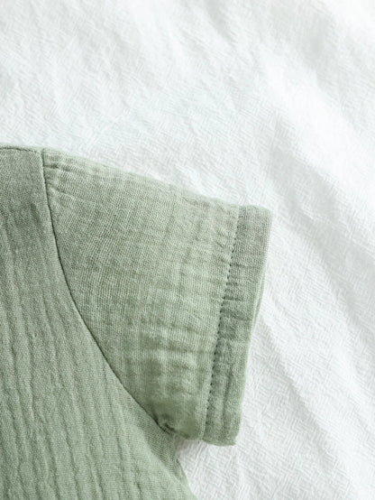 Baby Strampler mit Kragen – Kurzarm Sommer-Overall für Jungen