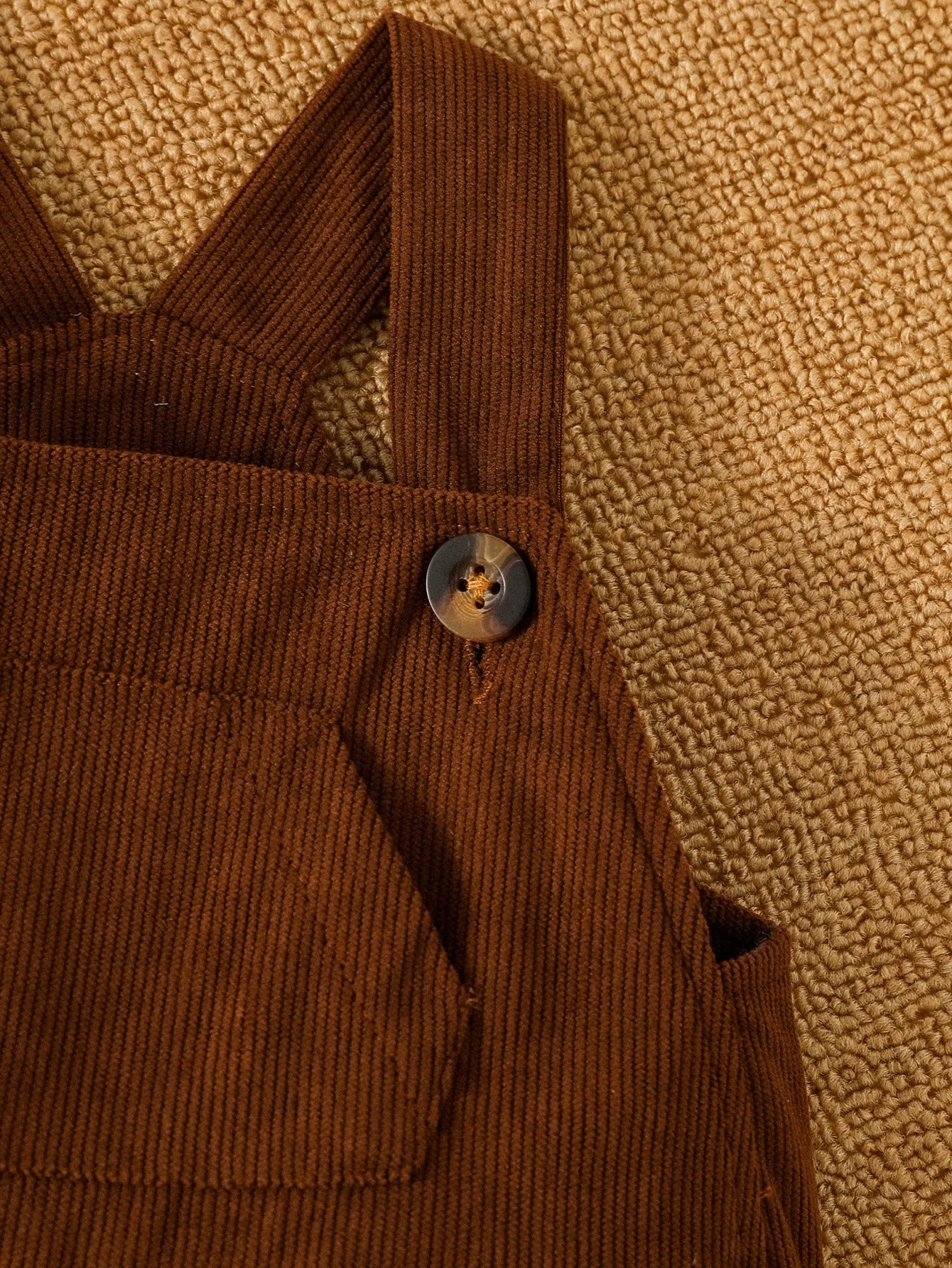 2-teiliges Cord-Set mit Bärenmotiv – Dunkelblau & Braun