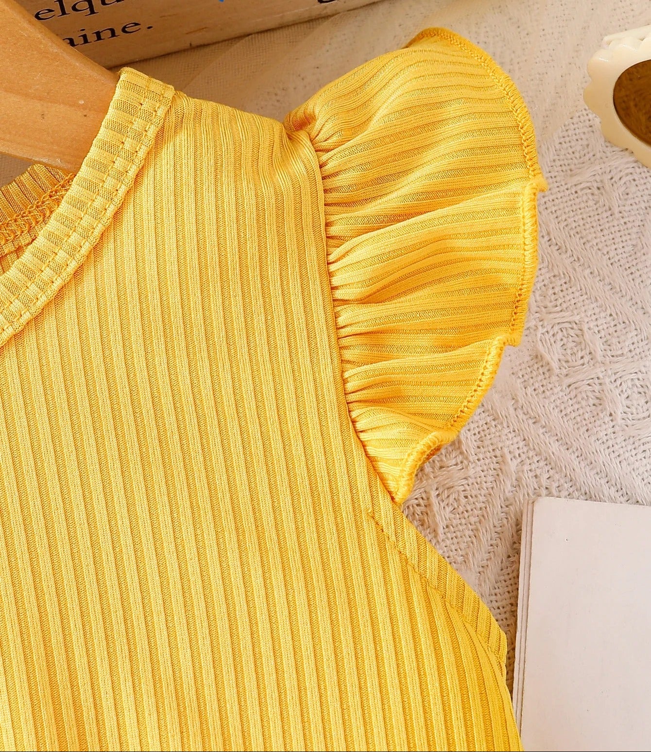 Baby Mädchen Kleid – geripptes Oberteil mit Schleife & Herzchenrock