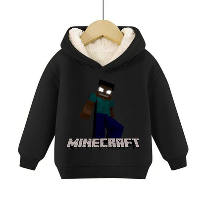 Minecraft Kinder Hoodie für Jungen – gefüttert, mit Kapuze