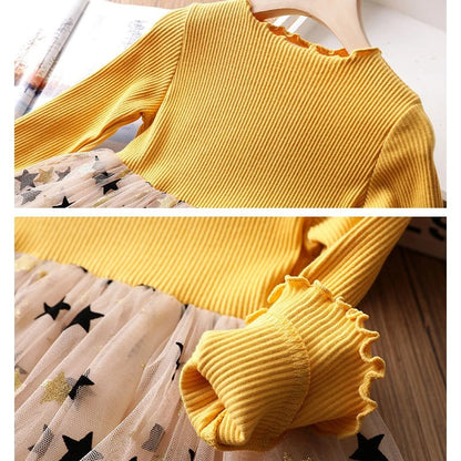 Mädchenkleid mit Sternen-Tüllrock – 2 Designs