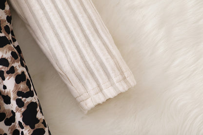 Kleid für Mädchen – Rippoberteil & Leo-Rock