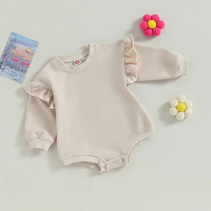 Baby Mädchen Body mit Rüschenärmeln – 3 Designs