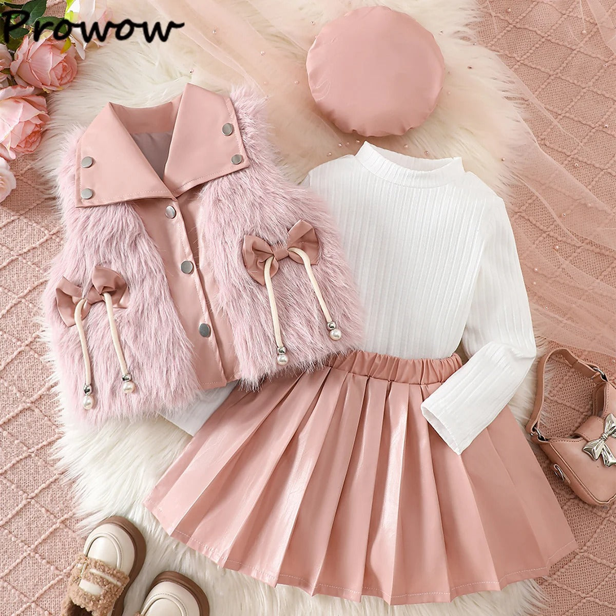 Stylisches Herbst- & Winter-Outfit mit Kunstleder-Rock & Kuschelweste