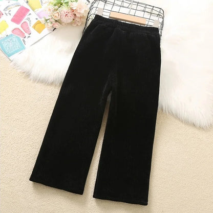 Kinder Rib Hose mit weitem Bein – bequeme Kinderhose mit Struktur