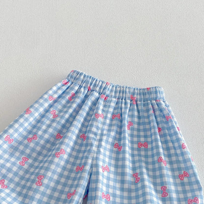 Mädchen Pumphose aus Baumwolle – Locker geschnittene Kinderhose mit süßen Prints