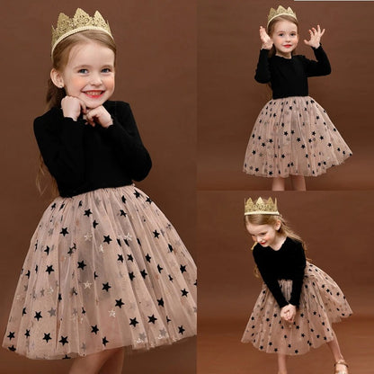 Mädchenkleid mit Sternen-Tüllrock – 2 Designs
