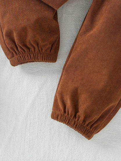 Jungen Cord Set 2-teilig mit Kapuze – Colorblock Outfit aus Baumwollmix (Gr. 62–98)