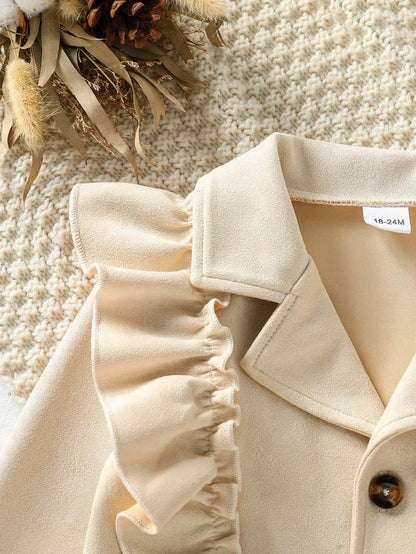 Elegantes 3-teiliges Set mit Rüschenjacke & Hahnentrittrock