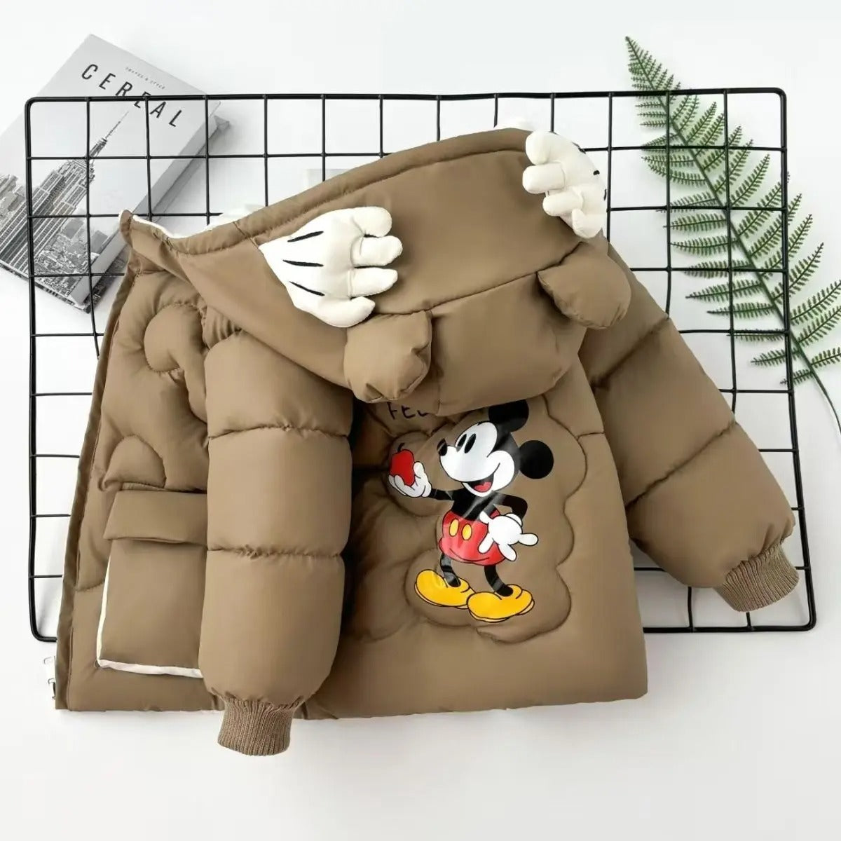 Winterjacke für Jungen mit Kapuze – warm, gefüttert & süßes Ohrendetail