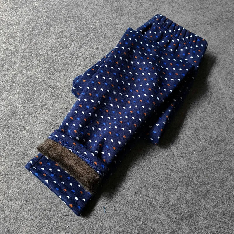 Gefütterte Mädchen-Leggings mit Winterfleece