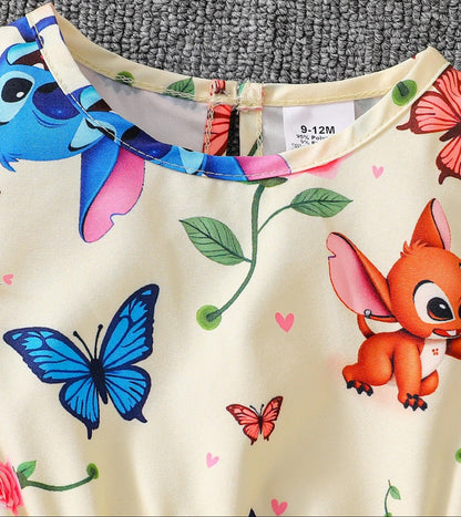 Mädchen Kleid Set mit Bolero – Blumen & Schmetterlinge