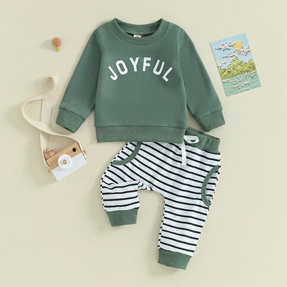 Jungen Outfit „Joyful“ – Sweatshirt & Hose (2-teilig)