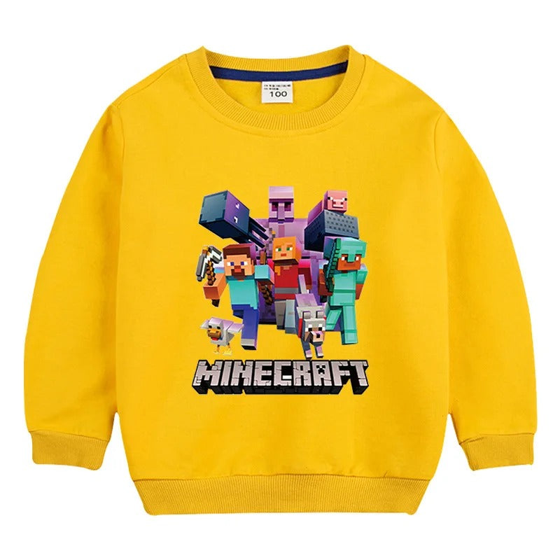 Minecraft™ Kinder Sweatshirt – bunte Designs für Mädchen & Jungen