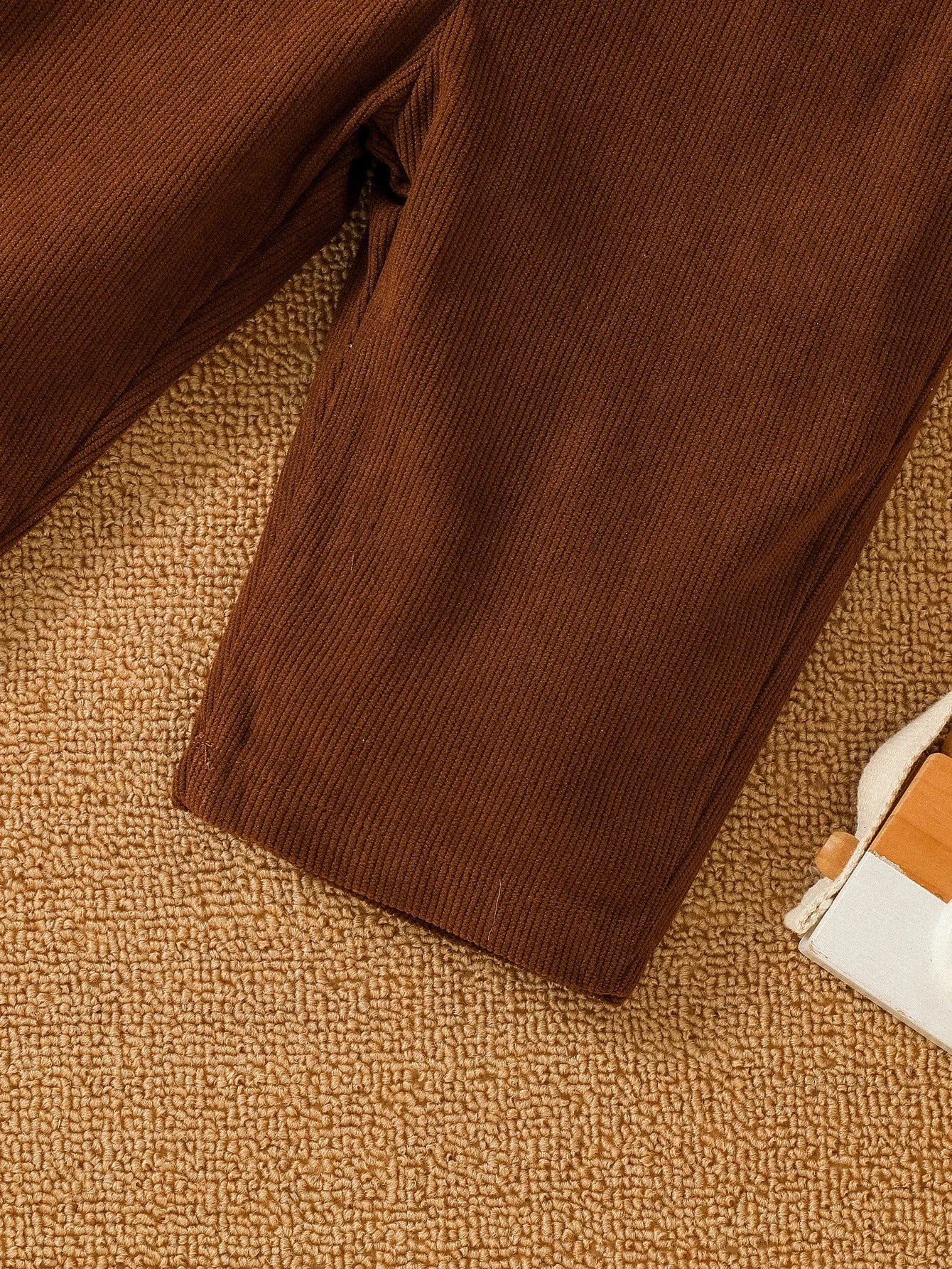 2-teiliges Cord-Set mit Bärenmotiv – Dunkelblau & Braun