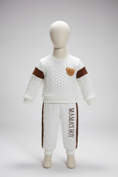 2-teiliges Strick-Set „Mama’s Boy“ – Weiches Winter-Outfit für kleine Jungen