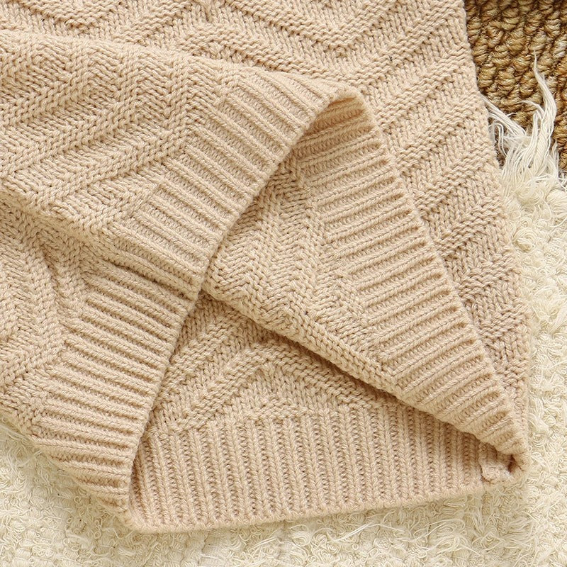 Baby Strickset 2-teilig – Pullover & Hose in Creme und Beige