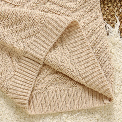Baby Strickset 2-teilig – Pullover & Hose in Creme und Beige