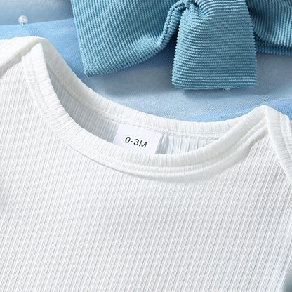 Zauberhaftes 3-teiliges Babykleid-Set für Mädchen