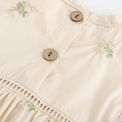Mädchen Kleid mit floraler Stickerei – elegantes Kinderkleid