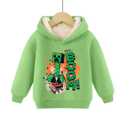 Minecraft Kinder Hoodie für Jungen – gefüttert, mit Kapuze