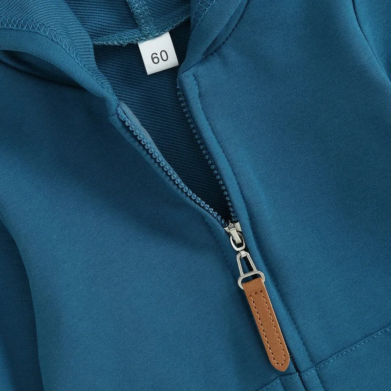 Baby Overall mit Kapuze einfarbig