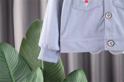 2-teiliges Cord-Set „Teddy Love“ – in Beige oder Hellblau