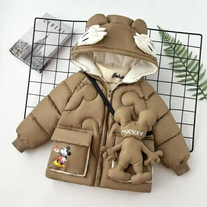 Winterjacke für Jungen mit Kapuze – warm, gefüttert & süßes Ohrendetail
