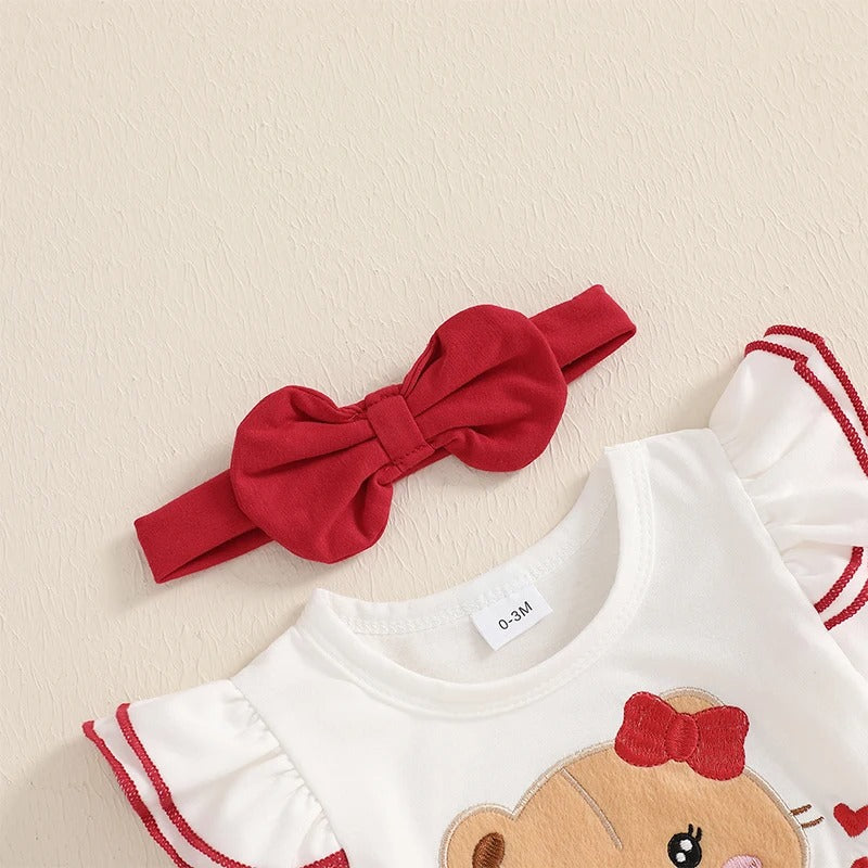 Baby Mädchen Outfit „Mama’s Girl“ mit Teddybär-Motiv – 3 Designs