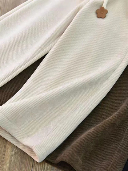 Kinder Rib Hose mit weitem Bein