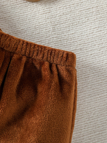 Baby Fleece Set „Bärenfreund“ – Warmes 2-teiliges Outfit mit Kapuze