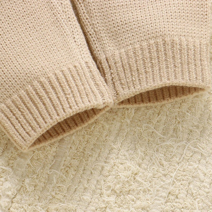 Baby Strickset 2-teilig – Pullover & Hose in Creme und Beige