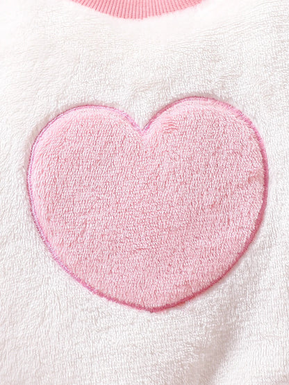 Kuscheliges Mädchen-Outfit aus Fleece mit Weste, Pullover & Hose