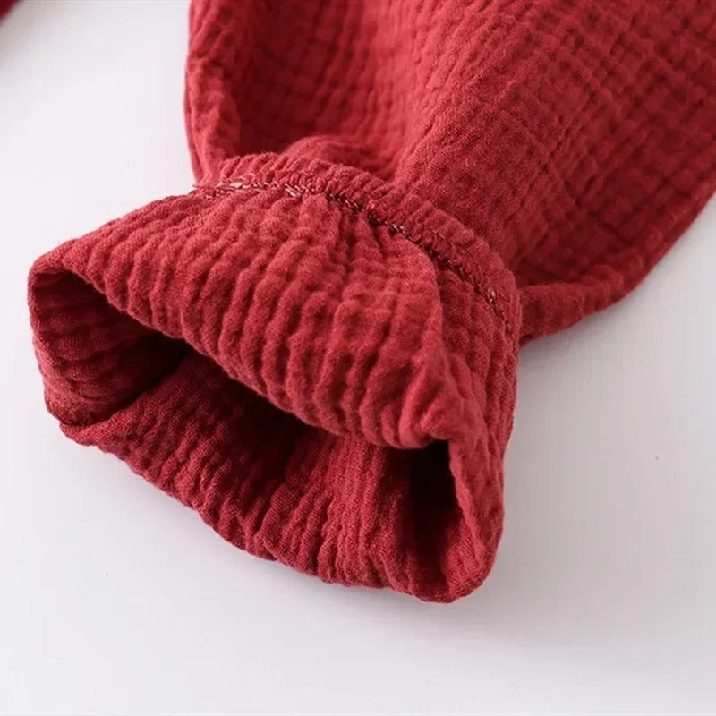 Jungen Musselin Set 2-teilig – Sommer Outfit mit Knopfleiste