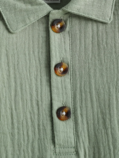 Baby Strampler mit Kragen – Kurzarm Sommer-Overall für Jungen
