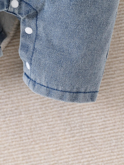 Baby Outfit 2-teilig – Streifen Shirt & Latzshorts mit Hund