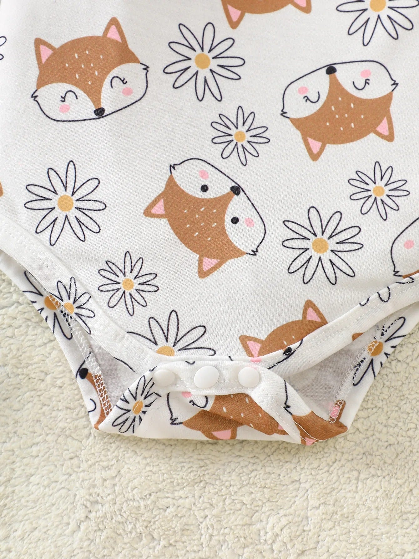 Baby Mädchen Outfit 3-teilig – Fuchs Kleid mit Body & Haarband