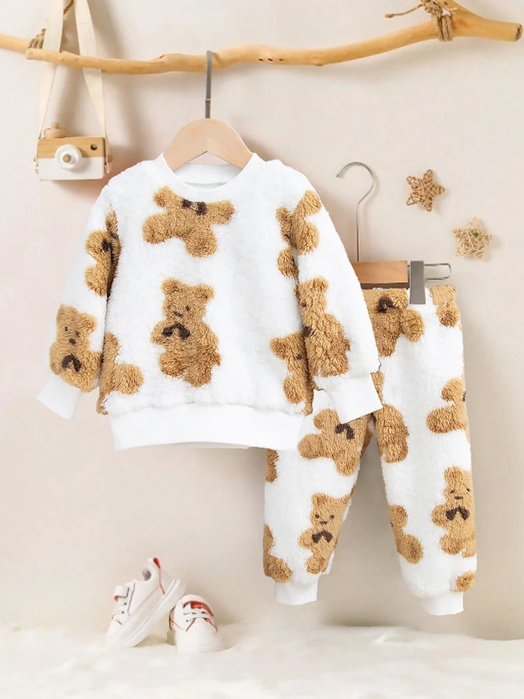 Unisex Teddy Fleece Set – Kuscheliges 2-teiliges Outfit für Babys & Kinder
