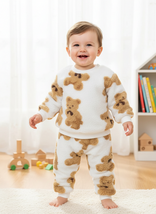 Unisex Teddy Fleece Set – Kuscheliges 2-teiliges Outfit für Babys & Kinder