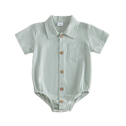 Baby Bodyhemd mit Kragen – Kurzarm Hemd-Body für Jungen