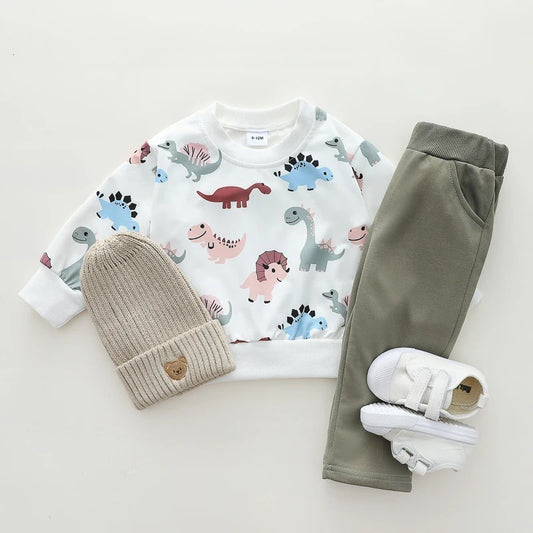 Dino Kinder Set – 2-teiliges Outfit mit Sweatshirt & Hose