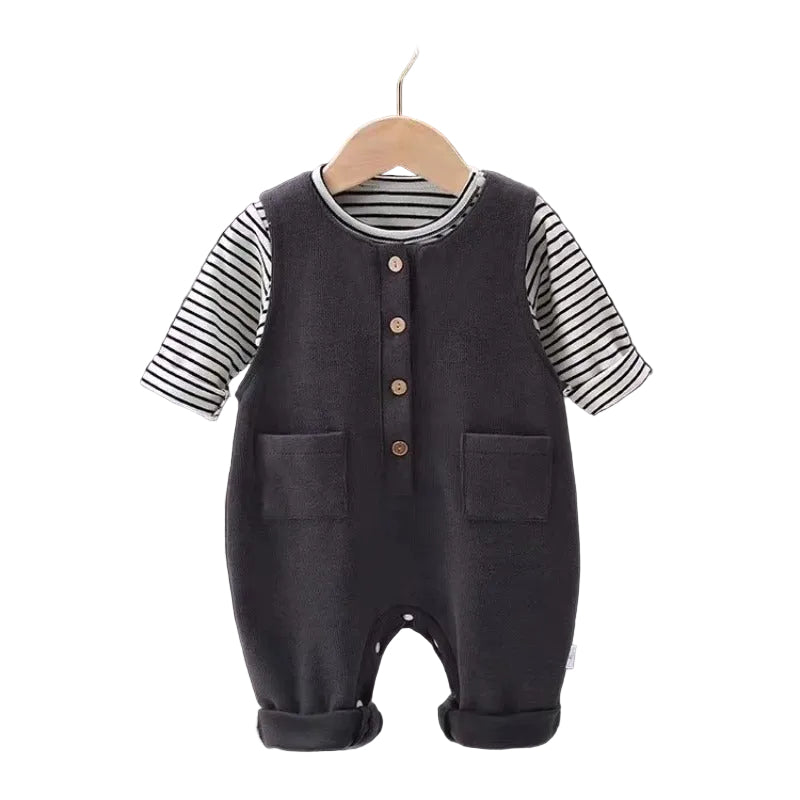 Baby Set 2-teilig – Langarmshirt & Trägeroverall aus Baumwolle