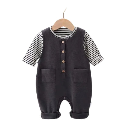 Baby Set 2-teilig – Langarmshirt & Trägeroverall aus Baumwolle