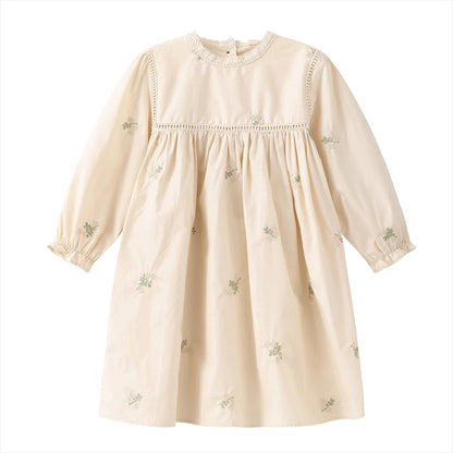 Mädchen Kleid mit floraler Stickerei – elegantes Kinderkleid
