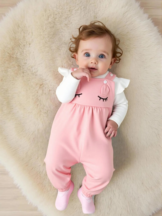 2-teiliges Baby Set mit Latzhose & Body – verspieltes Design