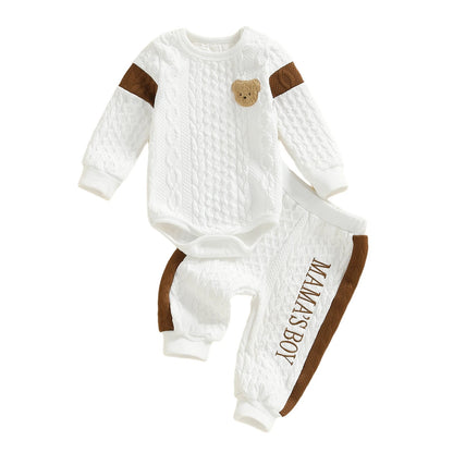 2-teiliges Strick-Set „Mama’s Boy“ – Weiches Winter-Outfit für kleine Jungen