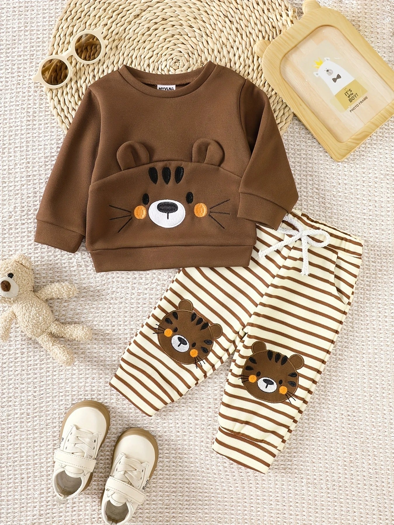 Baby Set 2-teilig – Bären Design | Sweatshirt & Hose