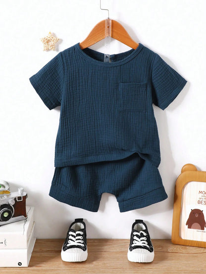 Musselin-Set für Jungen – 2-teiliges Baby Outfit
